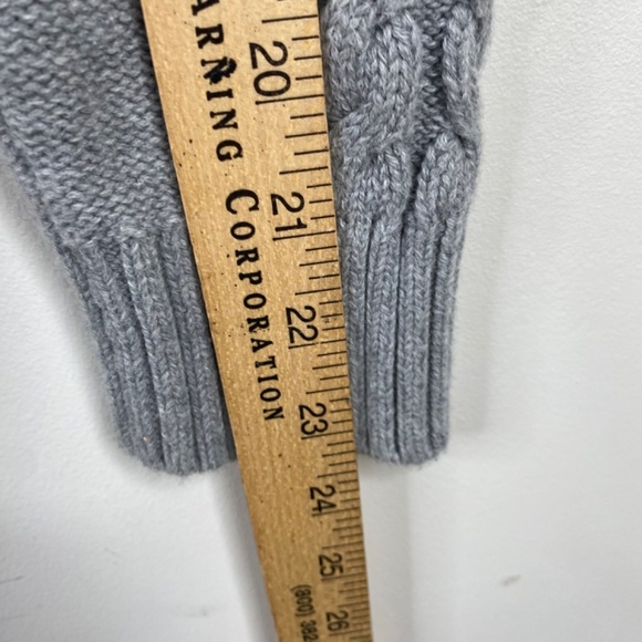 LL BEAN Cardigan LP Cable Knit Zip 100% Cotton Coastal Preppy Gorpcore Fisherman - Picture 9 of 10